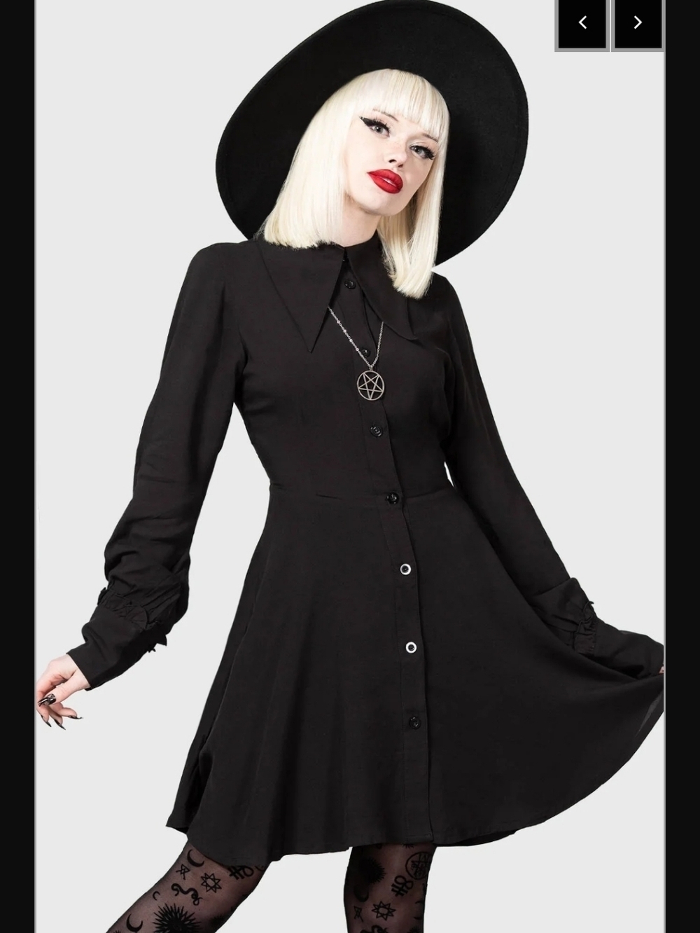 Killstar Kimaris Long Sleeve Dress, BNWT, Size S